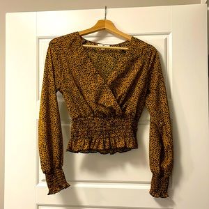 BP Printed Sleeved Blouse